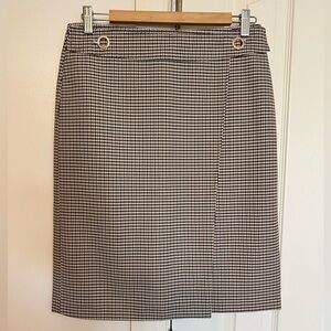 H&M Plaid Pencil Skirt with Side Slit